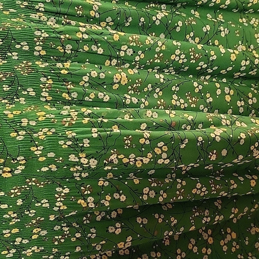 Max Studio Green Floral MINI Skirt - Picture 5 of 9